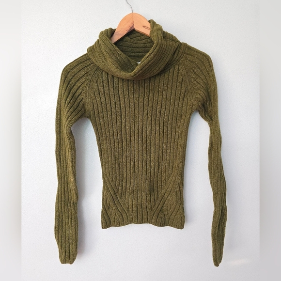 Vintage Y2K Energie Sweater Women’s Size Medium Green Long Sleeve Top - Picture 1 of 10